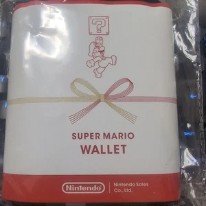 Nintendo Super Mario Cartera con Cremallera Monedero Estuche para Llaves Negro Rojo Puntada Japón Promo - Imagen 1 de 5