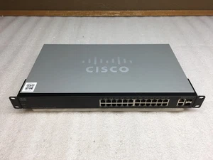 Cisco SF200-24 SLM224GT V02 24-Port 10/100 Smart Gigabit Ethernet Switch w/ Ears - Picture 1 of 7