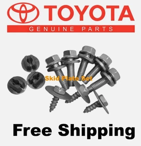 TOYOTA TUNDRA 2007-2021 SKID PLATE METAL SPLASH SHIELD FRAME BOLT CLIP SCREW SET - Picture 1 of 24