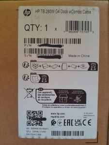 HP Thunderbolt Dock 280W G4 w/Combo Cable BRAND NEW SEALED - Photo 1/4