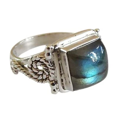 Labradorite Silver Ring 925 Solid Sterling Silver Jewelry size 3 - 14 US - Image 1 of 4