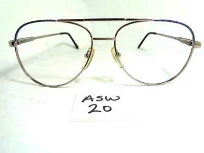 Marco de sol o anteojos de aviador sin marca gris Demi Gunmetal (ASW-20) de colección años 80 Foto 1 de 4