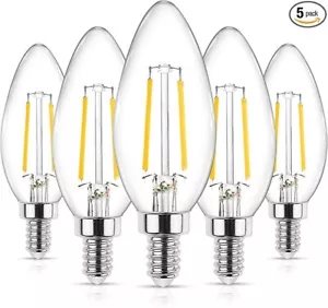 Ascher E12 LED Classic Candelabra Clear Light Bulb, 4W, Equivalent 40W, Warm ... - Picture 1 of 1