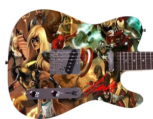 Stan Lee Marvel Spider-Man Faksimile handsigniert signed Grafik Foto Gitarre - Bild 1 von 2