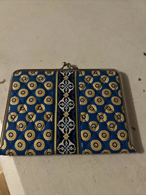 Álbum de fotos Vera Bradley Hugs-n-Kisses Riviera azul/amarillo cachemir 4 X 6 Foto 1 de 4