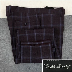 English Laundry Mens Dress Pants Flat Front Wool Casual Suit Trousers Size 39L - Picture 1 of 9