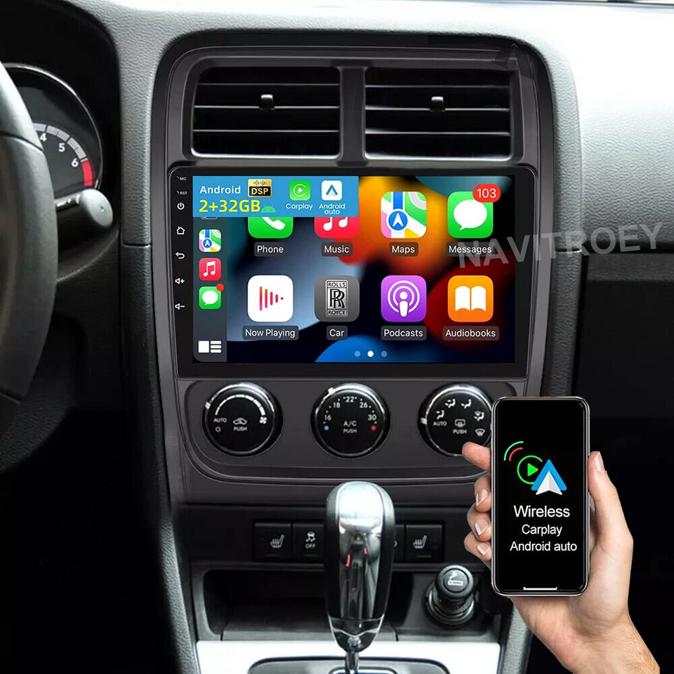 Apple CarPlay para Dodge Caliber 2010-2012 Android 13 Radio de coche estéreo GPS 2+32 GB Foto 1 de 4