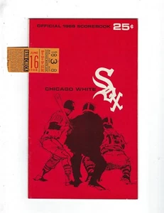 1968 6/16 G1 baseball program Boston Red Sox Chicago White Sox w/ ticket Wilhelm - Picture 1 of 2