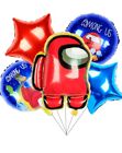 Among Us Game Party Decoration 5PCS Foil Balloons Party Supplies Baby Shower