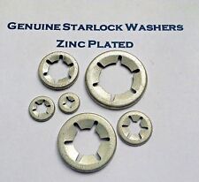 DADO a stella in metallo Starlock Rondella di bloccaggio su push chiusura di bloccaggio clip di zinco 3mm-16mm