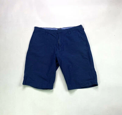 J. Pantalones Cortos Crew Para Hombre Talla 33 Azul Marino Rayas 11" Ligeros Rivington Chino Foto 1 de 4