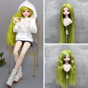 Green Color Wig BJD Dolls Long Wigs Wavy / Straight for 1/3 1/4 1/6 BJD Doll Toy - Picture 1 of 25