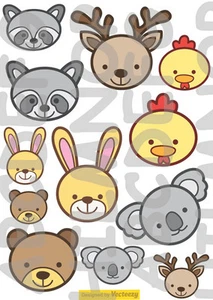 12 ADESIVI AUTO ANIMALI ANIMALS KOALA GALLINA TUNING IMPERMEABILI STICKERS - Foto 1 di 1