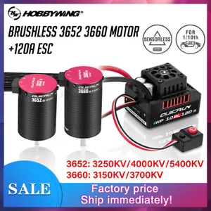 HobbyWing QuicRun WP 10BL120 G2 120A ESC 3652 3660G2 Motor 2-4S Speed Controller - Picture 1 of 28
