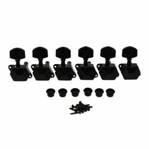 NEW Mécaniques semi-closed 6 en Ligne -noires - pour guitare PROMO 2025 - Picture 1 of 5