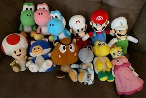 Nintendo Super Mario Bros. Lot of 12 Soft Plushies,6 in, Preowned,Clean,PLS READ