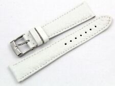 Cinturino Coccodrillo Bianco Opaco Fibbia Acciaio 20/16mm Nuovo Ottima Qualità