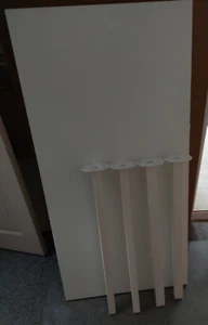 White IKEA Linnnmon desk on White metal IKEA Godvin legs. - 120 cm x 60 cm - Picture 1 of 12