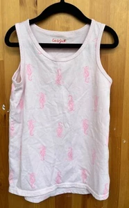 Cat and Jack Girl's Light Pink Tank Top with Sea Horse Graphics - Size Small (6) - Picture 1 of 3