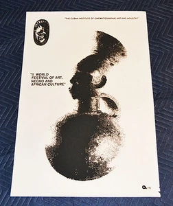 Póster original de la película serigrafía cubana 1975.Festival de arte negro y africano. - Imagen 1 de 3