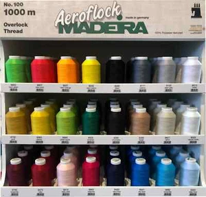 Aeroflock Madeira Overlock Thread 1000m per cone spool sewing machine craft - Picture 1 of 2
