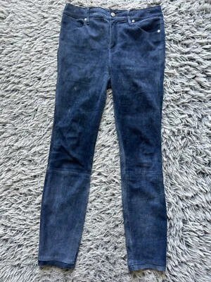 Calça jeans skinny RTA feminina 28 azul Madrid couro de cordeiro - Imagem 1 de 4