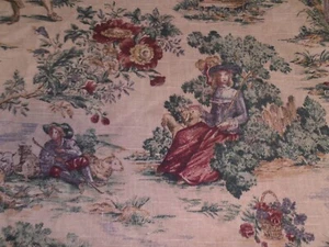 6 Yards (plus 22") COVINGTON 5TH AVENUE TOILE FABRIC pastoral - Picture 1 of 5
