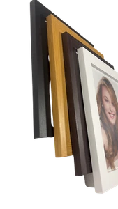 Rahmenfoto schwarz weiß Posterbild A3 A4 Rahmen Nussbaum quadratisch Eiche modern Ne - Bild 1 von 4