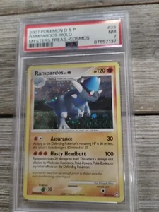 PSA 7 2007 Pokemon D&P Rampardos Holo Mysterious Treasures Cosmos - Picture 1 of 2