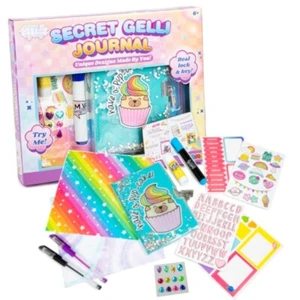 Niños Secreto Diario Bloqueable Álbum de Recortes Con Gemas Plumas y Pegatinas - Imagen 1 de 3