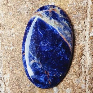 Natural SODALITE/ BLUE 103 Cts OVAL Gemstones Cabochon flatback Loose V818 - Picture 1 of 6