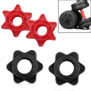 2x Weight Check Nut Barbell Bar Clips Spin Lock Screw Dumbbell Spinlock Collars - Picture 1 of 26