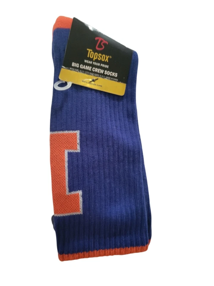 Top Sox Calcetines Zephyr Illnois Fighting IIIini 1 par Calcetines: 10-13 Ajuste Nuevo  Foto 1 de 4