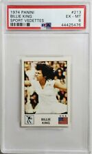 1974 Panini Sport Vedettes #213 Billie Jean King Tennis Card PSA 6 EX-MT POP 2