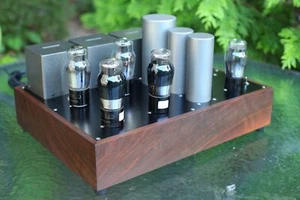 Oliver Sayes Stereo 45 Tube Amplifier FineMet Transformers Walnut Nice from 2021 - Picture 1 of 11