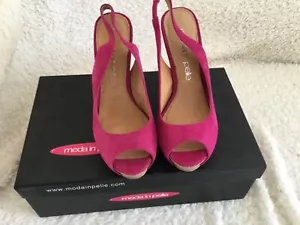 Ladies Moda in Pelle Suede Pink shoes Size 36 BNWT - Picture 1 of 7