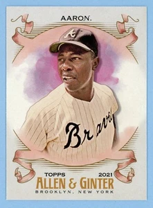 2021 topps Allen & Ginter Hank Aaron card #1 braves - Picture 1 of 2