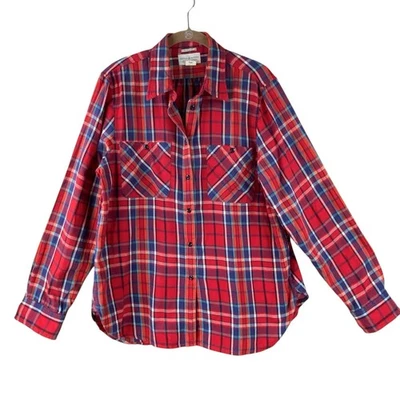Denim & Supply Ralph Lauren Plaid Flannel Shirt Size L/XL Red Utility - Image 1 of 4
