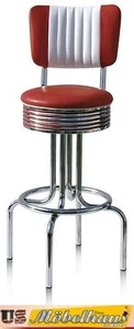 BS-28-CB Ruby Bel Air Barhocker Diner Theke Bar Stuhl Fifties Amerika Style USA - Bild 1 von 6