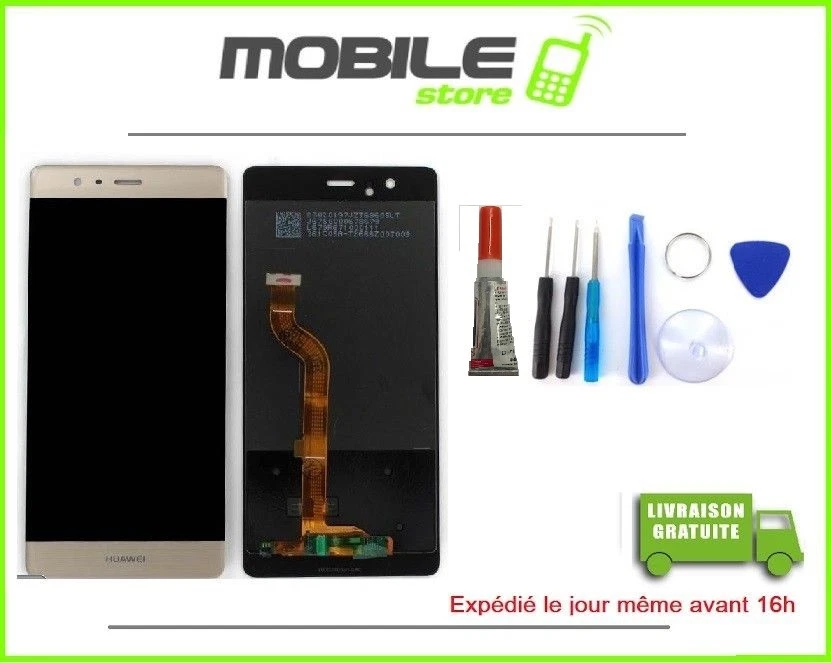 Ecran LCD + Vitre Tactile pour HUAWEI P9 couleur gold/or + outils + Colle - Photo 1/1