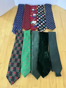 Peanuts Snoopy Charlie Brown Neckties Lot Christmas Holiday Xmas Tree Santa Gift - Picture 1 of 24