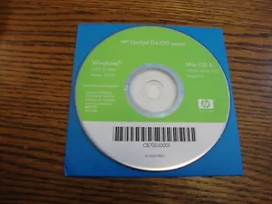 New HP DeskJet D4300 Printer Install CD DVD Windows 2000, XP, Vista, Mac OS X - Picture 1 of 2