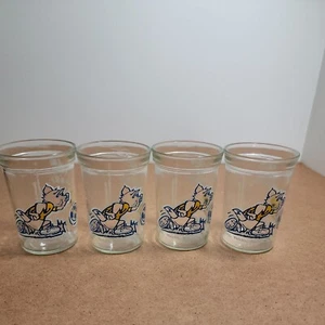 Vintage Welch's Jelly Jar Glass Tom and Jerry Sports 1991 Soccer Set of 4 - Picture 1 of 12