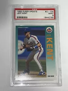 Jeff Kent 1992 Fleer Update #U-104 Rookie Card RC PSA 9 Mint RARE NY METS GIANTS - Picture 1 of 3