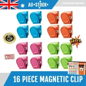 Magnetic Clips Fridge Strong Magnet Metal Clamp Note Photo Hanger Holder Hook KU - Picture 1 of 10
