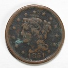 1851 Braided Hair Large Cent - Low Grade Cull