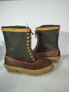 Botas de Nieve Weather Rite Para Hombres 9 Goma Superior Lana Forradas Punta de Vástago de Acero - Imagen 1 de 10