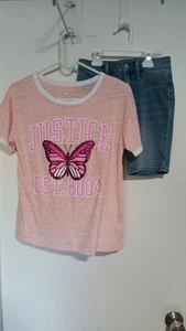 JUSTICE & OLD NAVY GIRLS SHORT SET SIZE 12/14 AND SIZE 12 - Picture 1 of 9