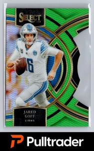 2023 Select Jared Goff Neon Green Prizm Die-Cut 016/499 Jersey Number - Bild 1 von 2