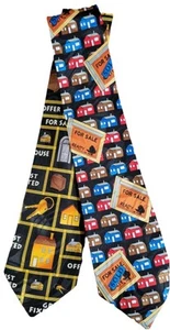 Real Estate For Sale, Just Listed, Sold Novelty Mens Tie EUC Lot 2 - Picture 1 of 9